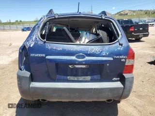 2006 Hyundai Tucson GLS with VIN KM8JN72D76U303031, listed as a Copart auction lot 53524894 with 0 mi miles and Salvage Title. Bid and sale history available at carsss.com. Image 6.