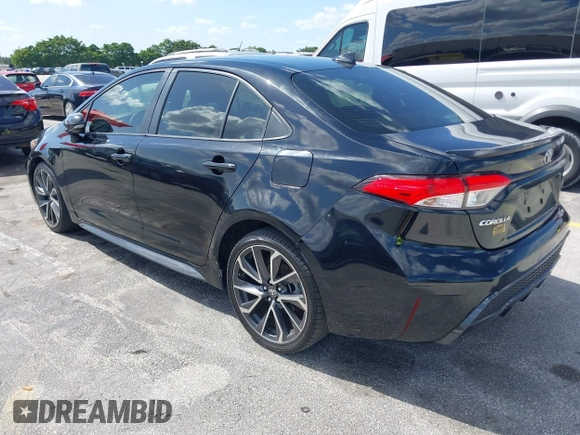 2020 Toyota Corolla SE with VIN JTDS4RCE9LJ026300, listed as a IAAI auction lot 42027274 with 112,829 mi miles. Bid and sale history available at carsss.com. Image 3.