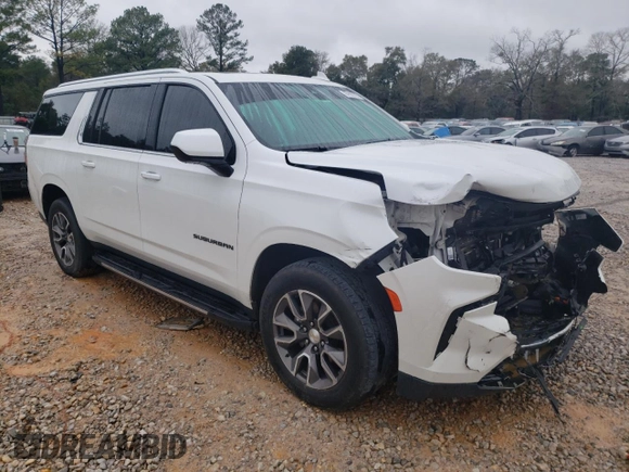 2021 Chevrolet Suburban with VIN 1GNSCCKT6MR473628, listed as a Copart auction lot 87695725 with 57,110 mi miles and Salvage title. Bid and sale history available at DreamBid. Image 4.