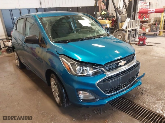 2020 Chevrolet Spark LS with VIN KL8CB6SA8LC475181, listed as a IAAI auction lot 41188987 with 13,585 mi miles. Bid and sale history available at carsss.com. Image 1.