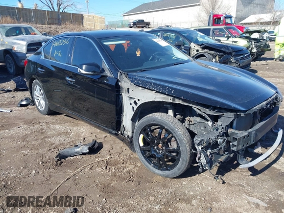 2014 Infiniti Q50 Sport with VIN JN1BV7AR8EM705762, listed as a IAAI auction lot 41685236 with 102,056 mi miles and . Bid and sale history available at DreamBid. Image 6.