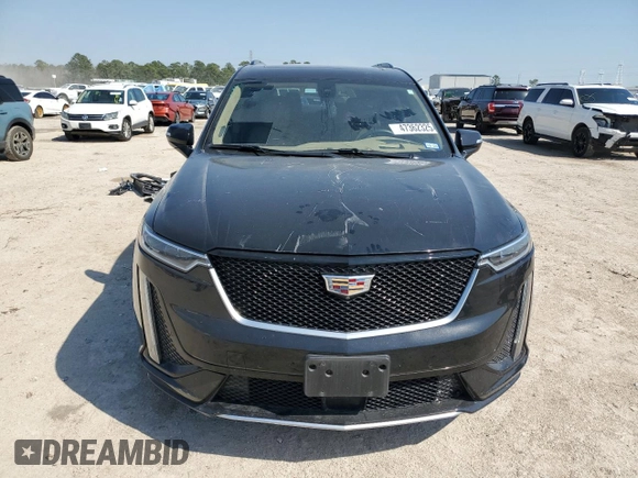2022 Cadillac XT6 Sport with VIN 1GYKPHRS0NZ175482, listed as a Copart auction lot 47362325 with 47,584 mi miles and Salvage Title. Bid and sale history available at carsss.com. Image 5.
