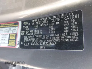 2015 Kia Soul with VIN KNDJN2A23F7216443, listed as a IAAI auction lot 41870360 with 103,753 mi miles. Bid and sale history available at carsss.com. Image 9.
