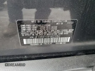 2023 Subaru WRX Premium with VIN JF1VBAF69P9823362, listed as a Copart auction lot 44951115 with 9,515 mi miles and Salvage Title. Bid and sale history available at carsss.com. Image 13.