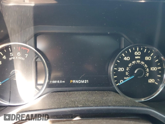 2015 Ford F-150 XLT with VIN 1FTEW1EG9FFC53288, listed as a Copart auction lot 52575555 with 118,816 mi miles and Salvage title. Bid and sale history available at DreamBid. Image 9.