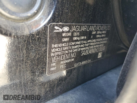 2017 Jaguar XF 20d Premium с VIN SAJBD4BN0HCY36349, выставлен на аукционе Copart как лот 59002945 с пробегом 83 568 миль миль и Чистый • Clean title. История ставок и продаж доступна на DreamBid. Изображение 12.