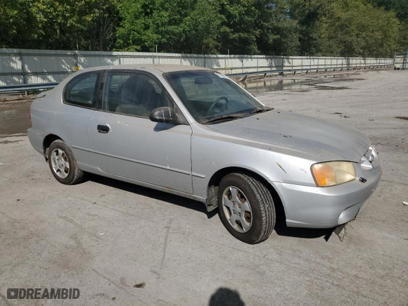 2002 Hyundai Accent GL with VIN KMHCG35C62U170660, listed as a Copart auction lot 49396344 with 145,942 mi miles and Salvage Title. Bid and sale history available at carsss.com. Image 4.