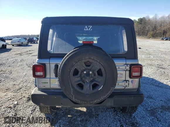 2020 Jeep Wrangler Unlimited Sport with VIN 1C4HJXDM1LW248717, listed as a Copart auction lot 42967745 with 50,496 mi miles and Salvage title. Bid and sale history available at DreamBid. Image 6.