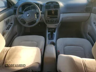 2006 Kia Spectra EX with VIN KNAFE121265371337, listed as a Copart auction lot 75682694 with 252,070 mi miles and Salvage Title. Bid and sale history available at carsss.com. Image 8.