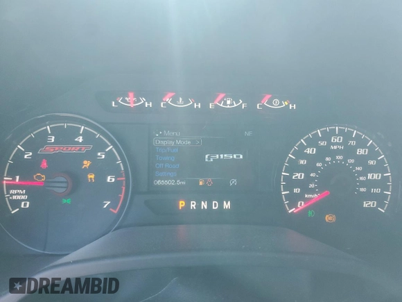 2018 Ford F-150 XL with VIN 1FTEW1EPXJFC53437, listed as a Copart auction lot 59896395 with 65,502 mi miles and Salvage title. Bid and sale history available at DreamBid. Image 9.