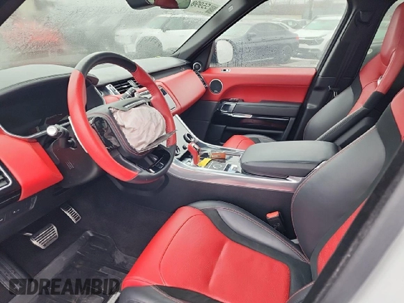 2022 Land Rover Range Rover Sport SVR with VIN SALWZ2RE8NA799997, listed as a Copart auction lot 44576385 with 50,379 mi miles and Salvage Title. Bid and sale history available at DreamBid. Image 7.