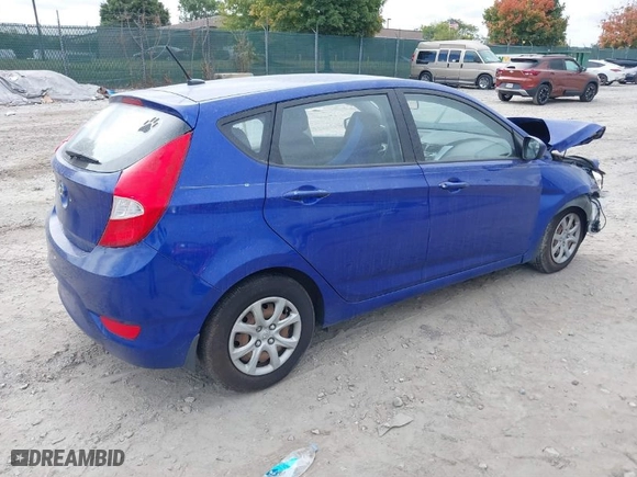 2012 Hyundai Accent GS with VIN KMHCT5AE9CU036421, listed as a IAAI auction lot 40410679 with 99,288 mi miles. Bid and sale history available at carsss.com. Image 4.