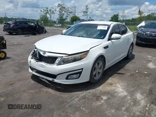 2015 Kia Optima LX with VIN KNAGM4A76F5639319, listed as a IAAI auction lot 42552130 with 207,006 mi miles and . Bid and sale history available at DreamBid. Image 2.