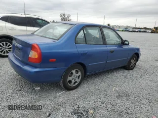 2002 Hyundai Accent GL with VIN KMHCG45C82U355914, listed as a Copart auction lot 89006295 with 60,907 mi miles and Clean Title. Bid and sale history available at carsss.com. Image 3.