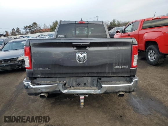 2021 Ram 1500 Big Horn with VIN 1C6SRFBT6MN727653, listed as a Copart auction lot 46327465 with 91,220 mi miles and Salvage Title. Bid and sale history available at carsss.com. Image 6.