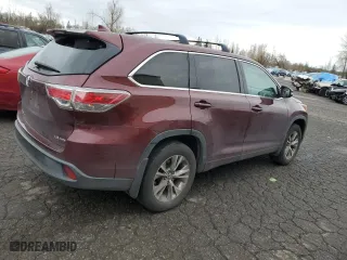 2016 Toyota Highlander LE with VIN 5TDBKRFH7GS327801, listed as a Copart auction lot 45739575 with 152,588 mi miles and Salvage Title. Bid and sale history available at carsss.com. Image 3.