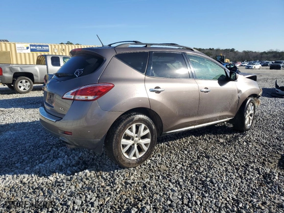 2012 Nissan Murano SL with VIN JN8AZ1MUXCW101419, listed as a Copart auction lot 42878515 with 0 mi miles and Salvage Title. Bid and sale history available at carsss.com. Image 3.