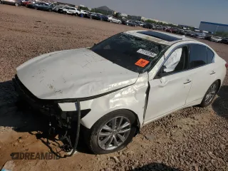 2015 Infiniti Q50 Premium with VIN JN1BV7ARXFM396992, listed as a Copart auction lot 71112754 with Not Provided miles and Salvage Title. Bid and sale history available at DreamBid. Image 1.