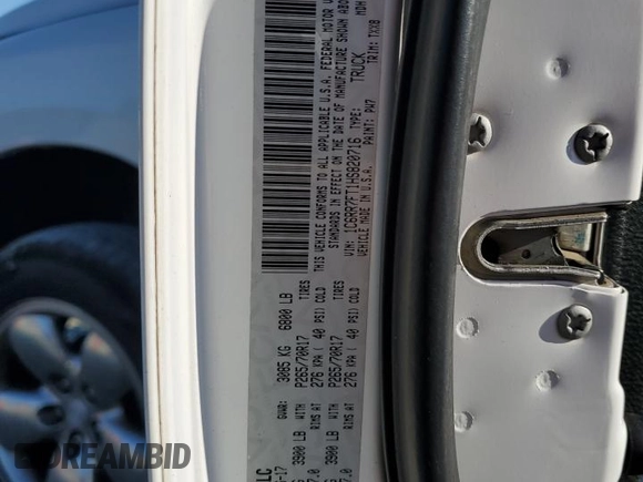 2017 Ram 1500 Express with VIN 1C6RR7FT1HS820716, listed as a Copart auction lot 46914165 with 156,814 mi miles and Salvage Title. Bid and sale history available at carsss.com. Image 12.