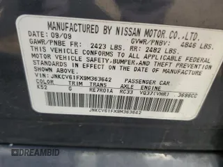2009 Infiniti G37 x with VIN JNKCV61FX9M363642, listed as a Copart auction lot 55390905 with Not Provided miles and Clean Title. Bid and sale history available at carsss.com. Image 12.