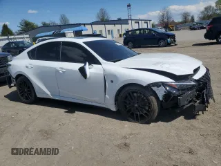 2023 Lexus IS 500 F Sport Performance with VIN JTHAP1D25P5003652, listed as a Copart auction lot 53134665 with 17,844 mi miles and Salvage title. Bid and sale history available at DreamBid. Image 4.