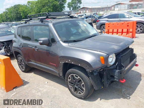 2017 Jeep Renegade Trailhawk with VIN ZACCJBCB7HPG42238, listed as a IAAI auction lot 42562113 with 105,045 mi miles and . Bid and sale history available at DreamBid. Image 13.