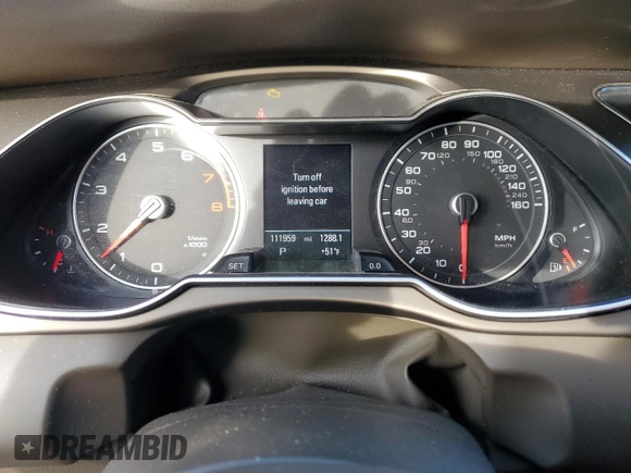 2014 Audi A4 Premium Plus with VIN WAUEFAFL4EN024885, listed as a Copart auction lot 45999165 with 111,959 mi miles and Salvage Title. Bid and sale history available at carsss.com. Image 9.