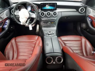 2019 Mercedes-Benz C 43 AMG with VIN 55SWF6EBXKU301576, listed as a Copart auction lot 56578005 with 98,509 mi miles and Salvage title. Bid and sale history available at DreamBid. Image 8.