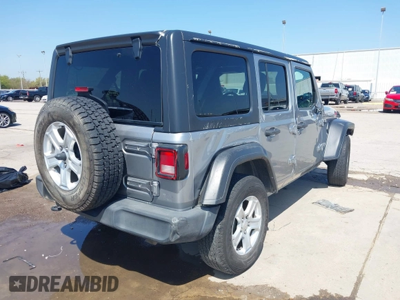 2021 Jeep Wrangler Unlimited Willys with VIN 1C4HJXDN1MW616467, listed as a IAAI auction lot 41791928 with 88,618 mi miles and . Bid and sale history available at DreamBid. Image 4.
