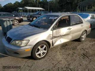 2002 Mitsubishi Lancer ES with VIN JA3AJ26E42U029589, listed as a Copart auction lot 80250264 with 215,276 mi miles and Salvage Title. Bid and sale history available at carsss.com. Image 1.