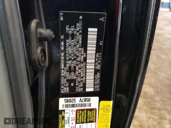 2013 Toyota Sienna XLE with VIN 5TDDK3DC4DS070167, listed as a Copart auction lot 46992565 with Not Provided miles and Salvage Title. Bid and sale history available at DreamBid. Image 13.