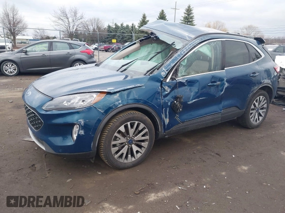 2020 Ford Escape Titanium with VIN 1FMCU9J98LUC00068, listed as a IAAI auction lot 41843755 with 42,525 mi miles and . Bid and sale history available at DreamBid. Image 17.