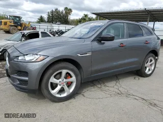 2018 Jaguar F-PACE 25t Premium with VIN SADCJ2FX1JA270798, listed as a Copart auction lot 46318885 with 63,518 mi miles and Salvage Title. Bid and sale history available at carsss.com. Image 1.