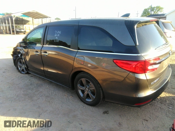 2022 Honda Odyssey EX with VIN 5FNRL6H59NB019950, listed as a IAAI auction lot 42070655 with 24,863 mi miles and . Bid and sale history available at DreamBid. Image 3.
