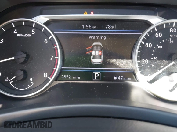 2025 Nissan Sentra SR with VIN 3N1AB8DV0SY261305, listed as a IAAI auction lot 41867301 with 2,852 mi miles and . Bid and sale history available at DreamBid. Image 16.