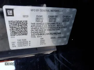 2019 Cadillac Escalade ESV Platinum with VIN 1GYS4KKJ4KR296244, listed as a Copart auction lot 45375865 with 55,746 mi miles and Salvage title. Bid and sale history available at DreamBid. Image 13.