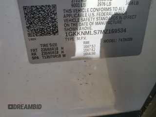 2021 GMC Acadia SLT z VIN 1GKKNMLS7MZ169534, wystawiony jako Copart lot #50166895 z przebiegiem 84 013 mil mil oraz Szkody całkowita. Historia ofert i sprzedaży dostępna na DreamBid. Obrazek 15.
