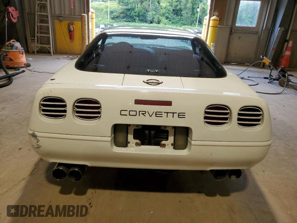 1993 Chevrolet Corvette with VIN 1G1YY23P7P5107956, listed as a Copart auction lot 58644404 with 0 mi miles and Salvage Title. Bid and sale history available at carsss.com. Image 6.