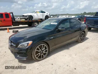2018 Mercedes-Benz C 43 AMG z VIN 55SWF6EB2JU257667, wystawiony jako Copart lot #51539385 z przebiegiem 48 258 mil mil oraz Szkoda całkowita • Salvage title. Historia ofert i sprzedaży dostępna na DreamBid. Obrazek 1.