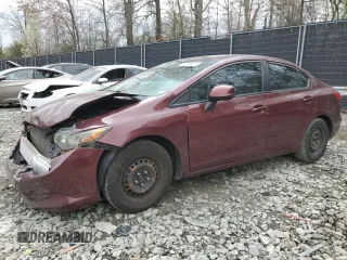 2012 Honda Civic LX with VIN 2HGFB2F56CH590113, listed as a Copart auction lot 51314825 with 168,156 mi miles and Salvage Title. Bid and sale history available at DreamBid. Image 1.
