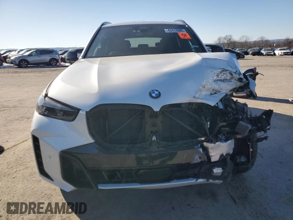 2024 BMW X5 M60i with VIN 5UX33EU00R9S83227, listed as a Copart auction lot 42813985 with 0 mi miles and Salvage Title. Bid and sale history available at carsss.com. Image 5.