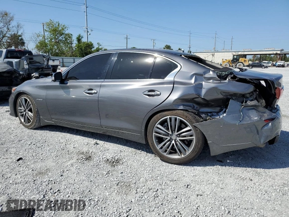 2014 Infiniti Q50 Hybrid Sport with VIN JN1AV7AP0EM691995, listed as a Copart auction lot 51041375 with Not Provided miles and Salvage Title. Bid and sale history available at carsss.com. Image 2.