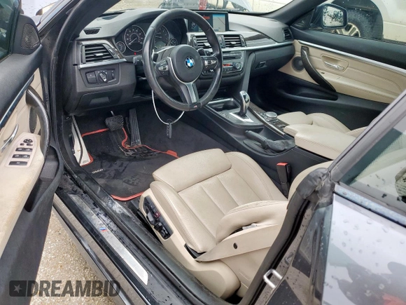 2015 BMW 4 Series 435i xDrive with VIN WBA3T7C54FP942778, listed as a Copart auction lot 54515685 with 128,423 mi miles and Salvage title. Bid and sale history available at DreamBid. Image 8.