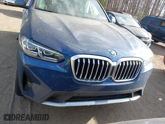 2023 BMW X3 xDrive30i with VIN 5UX53DP08P9T05714, listed as a IAAI auction lot 41901855 with 12,093 mi miles. Bid and sale history available at carsss.com. Image 12.
