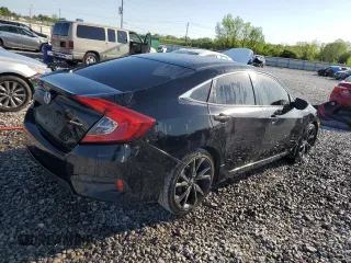2019 Honda Civic Sedan Sport with VIN 19XFC2F88KE015317, listed as a Copart auction lot 52079595 with 134,652 mi miles and Salvage Title. Bid and sale history available at carsss.com. Image 3.