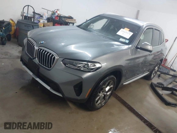 2023 BMW X3 xDrive30i with VIN 5UX53DP05P9R31110, listed as a IAAI auction lot 41663374 with 21,248 mi miles and . Bid and sale history available at DreamBid. Image 2.