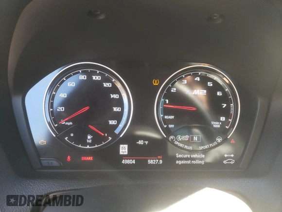 2020 BMW M2 Competition with VIN WBS2U7C02L7D76708, listed as a Copart auction lot 88303795 with 49,804 mi miles and Salvage Title. Bid and sale history available at carsss.com. Image 9.