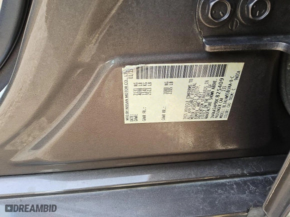 2013 Nissan Maxima 3.5 SV w/Premium Pkg with VIN 1N4AA5AP9DC825409, listed as a Copart auction lot 47041375 with 0 mi miles and Clean Title. Bid and sale history available at carsss.com. Image 8.