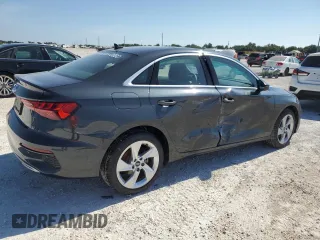 2023 Audi A3 Premium with VIN WAUAUDGY0PA047025, listed as a Copart auction lot 63116293 with 1,232 mi miles. Bid and sale history available at carsss.com. Image 3.
