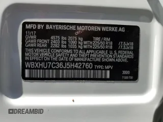 2018 BMW X1 sDrive28i with VIN WBXHU7C36J5H42760, listed as a Copart auction lot 49616663 with 89,603 mi miles. Bid and sale history available at carsss.com. Image 14.